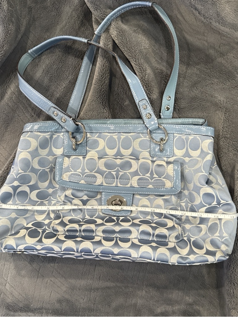 Coach Penelope Shoulder Tote blue